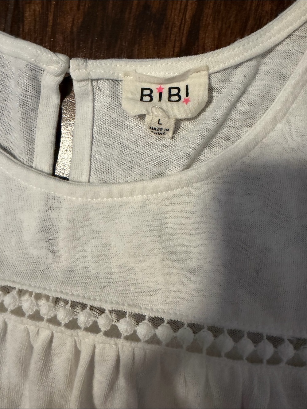 BiBi White Ruffled Tank - Picture 5 of 7